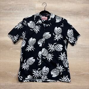 RJC Made in Hawaii Short Sleeve Button Up Top‎ Men’s M Color Black
